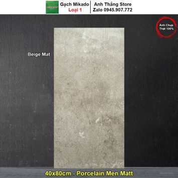 Gạch 40x80 Mikado Beige Mat Vân Nâu