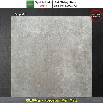 Gạch 60x60 Mikado Grey Mat Nâu Xám