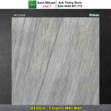 Gạch 30x30 Mikado VECO305 Vân Ghi Xám