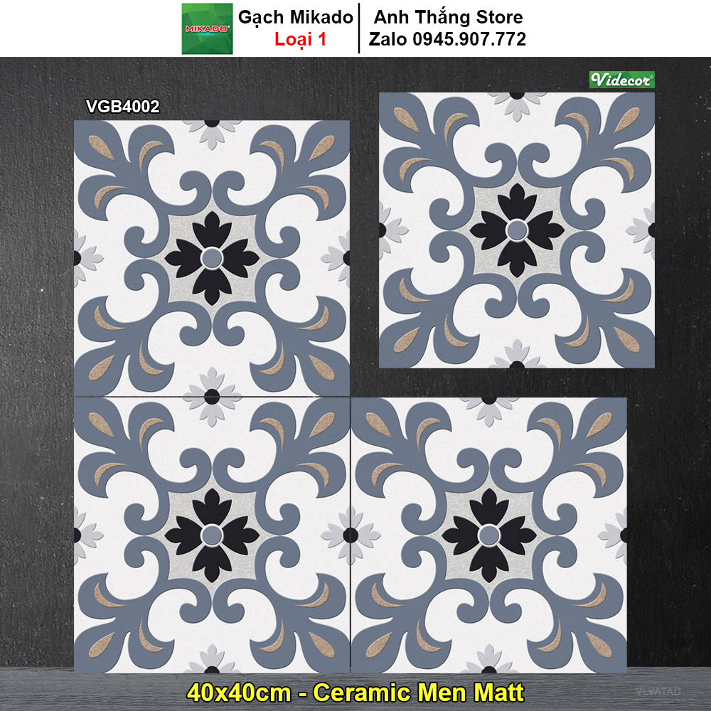 Gạch Bông Men 40x40 Mikado VGB4002