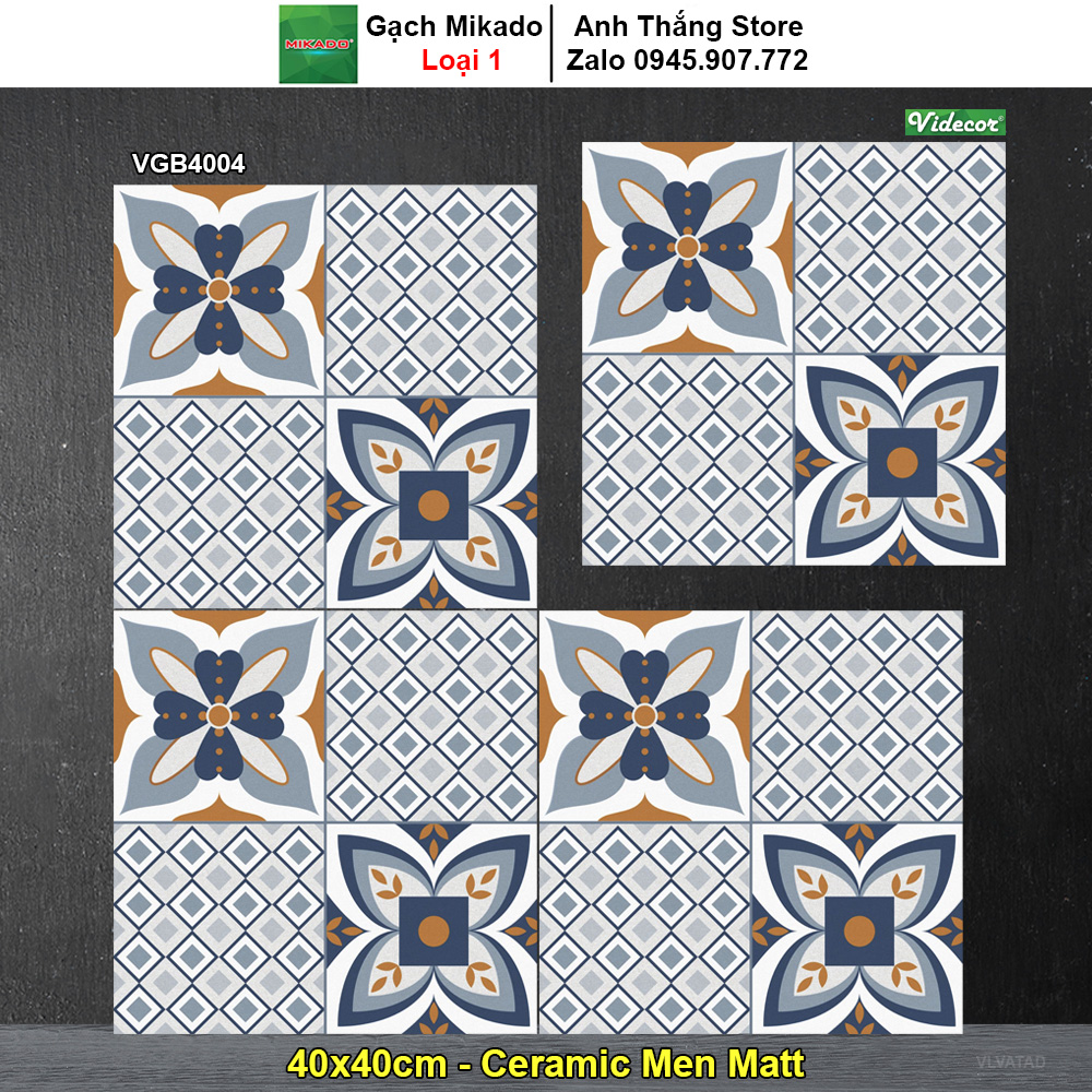 Gạch Bông Men 40x40 Mikado VGB4004