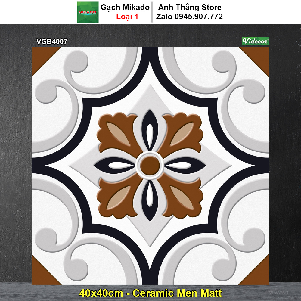 Gạch Bông Men 40x40 Mikado VGB4007