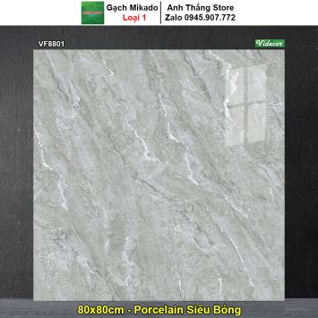 Gạch 80x80 Mikado VF8801 Vân Ghi Xám