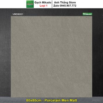 Gạch 80x80 Mikado VMD8001 Vân Ghi Xám