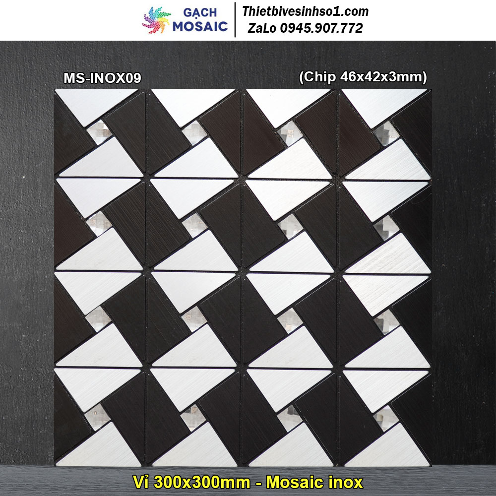 Gạch Mosaic inox MS-INOX09