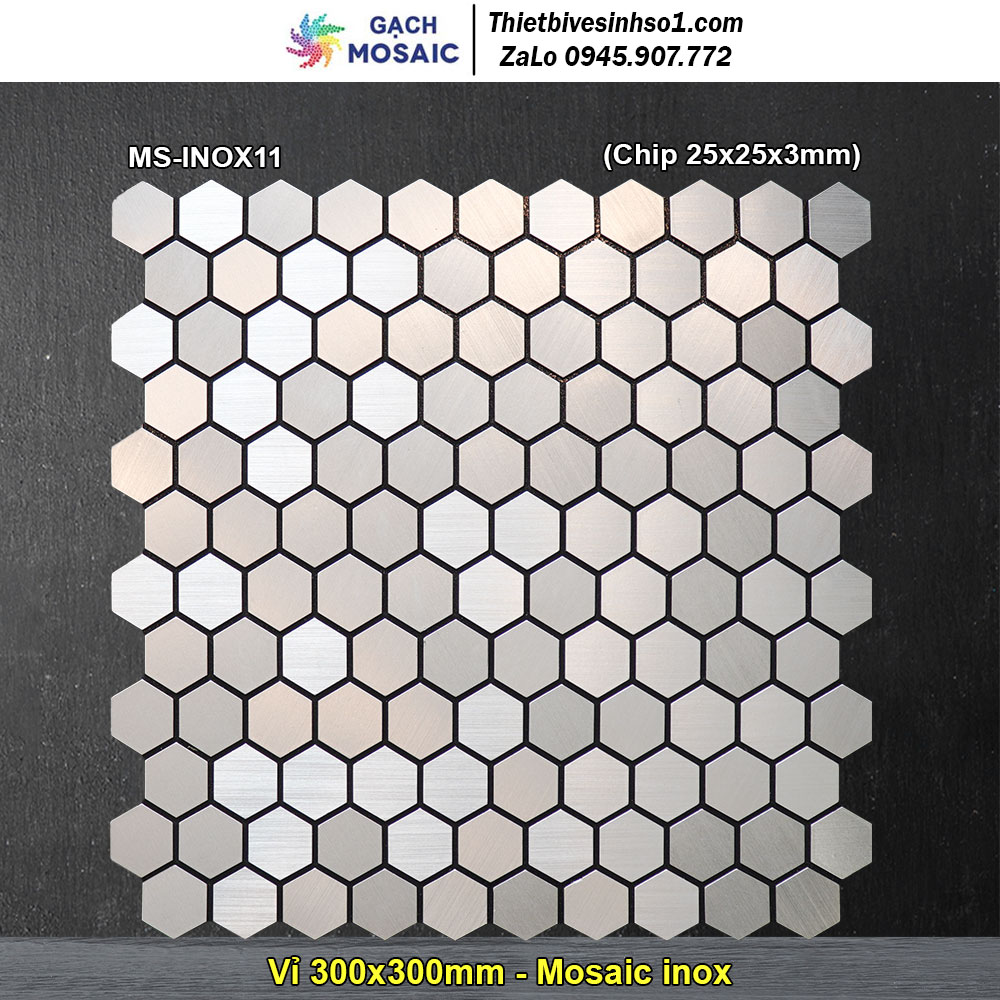 Gạch Mosaic inox MS-INOX11