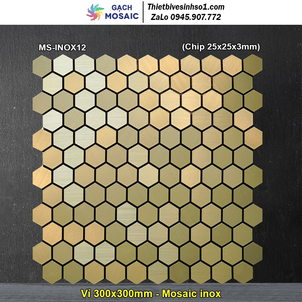 Gạch Mosaic inox MS-INOX12