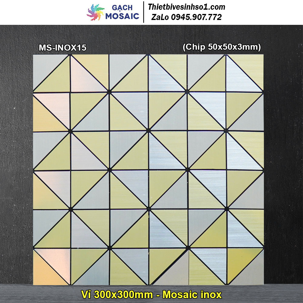 Gạch Mosaic inox MS-INOX15
