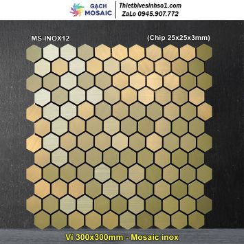 Gạch Mosaic inox MS-INOX12