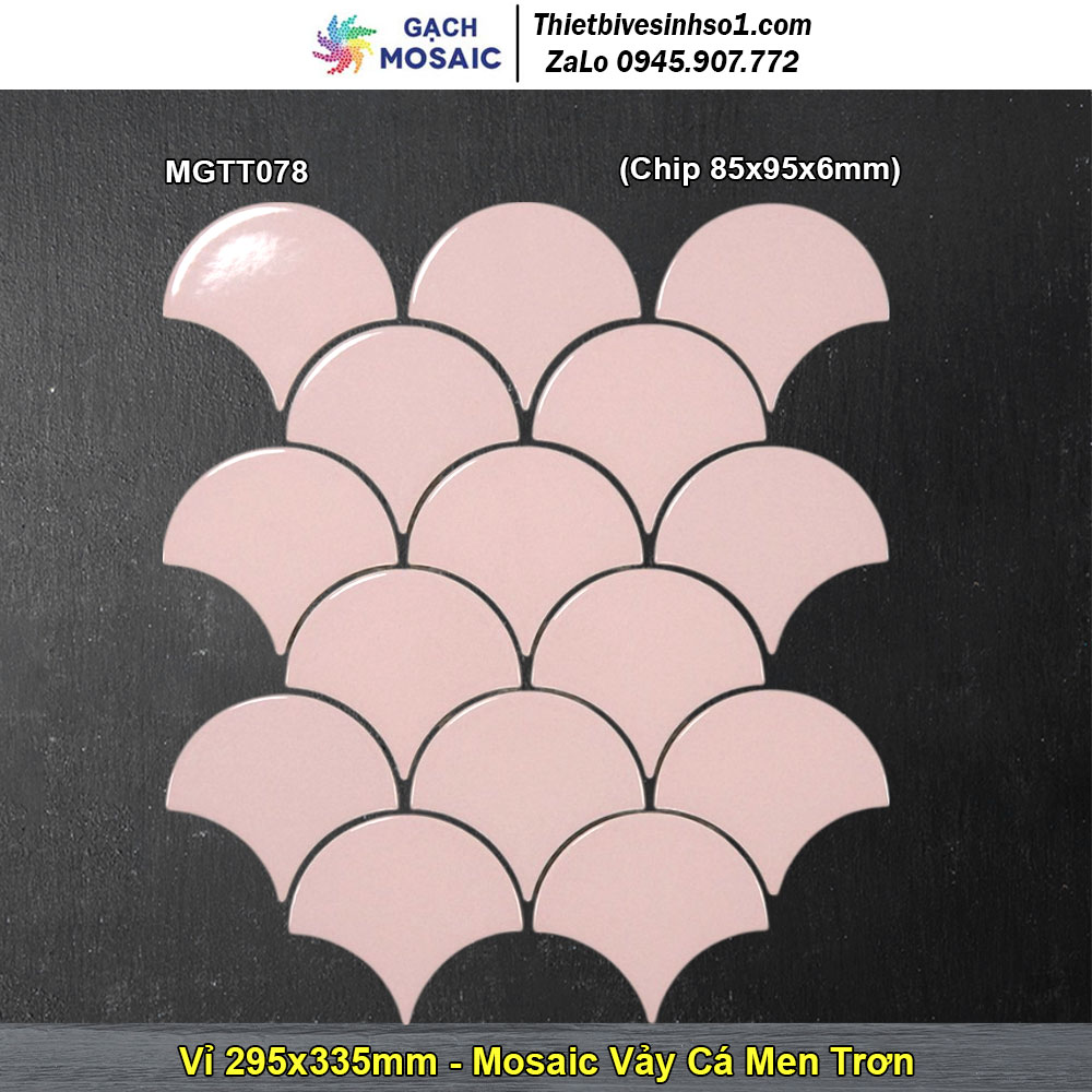 Gạch Mosaic Gốm Vảy Cá MGTT078