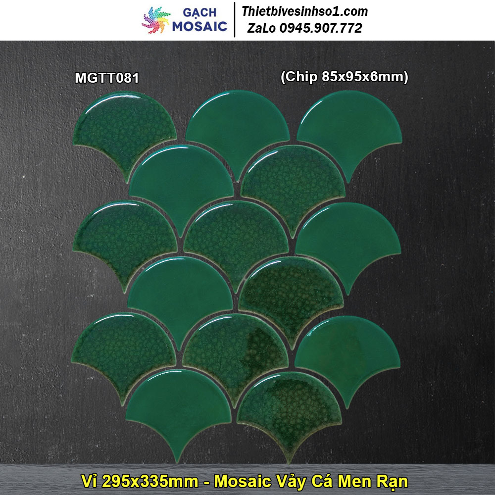 Gạch Mosaic Gốm Vảy Cá MGTT081