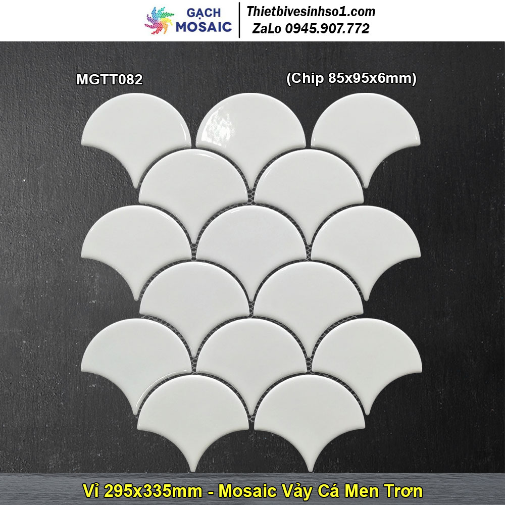 Gạch Mosaic Gốm Vảy Cá MGTT082