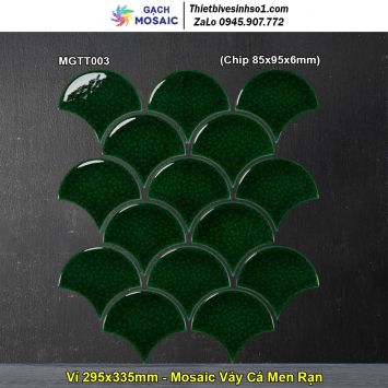 Gạch Mosaic Gốm Vảy Cá MGTT003