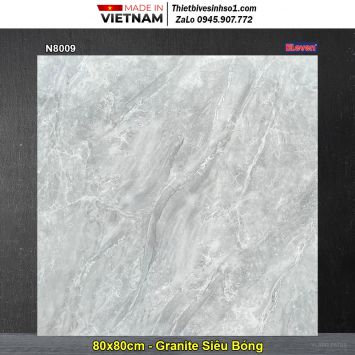 Gạch 80x80 NPG N8009 Vân Ghi Xám