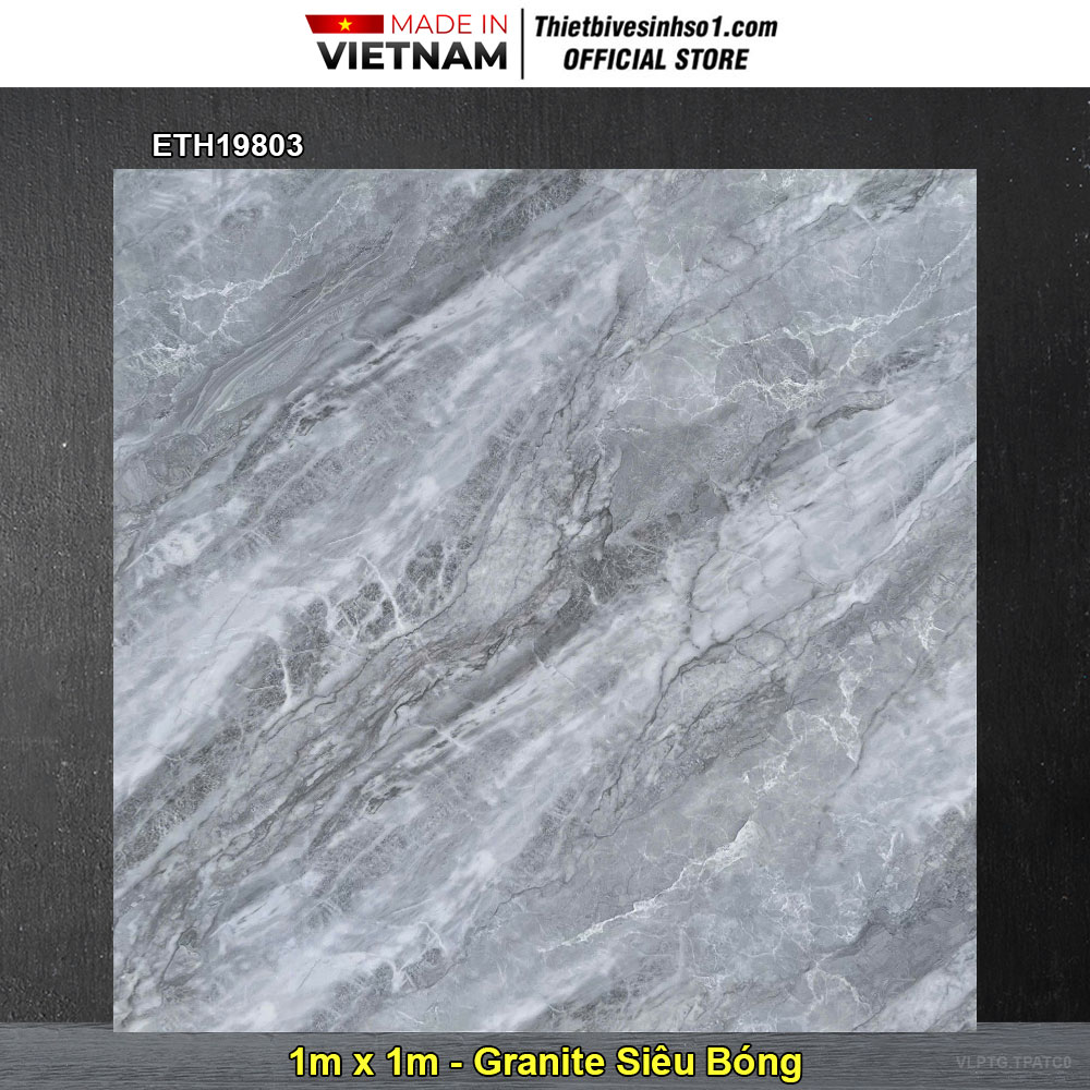 Gạch 1m x 1m PTG ETH19803 Vân Đá Ghi