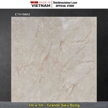 Gạch 1m x 1m PTG ETH19802 Vân Vàng Đỏ