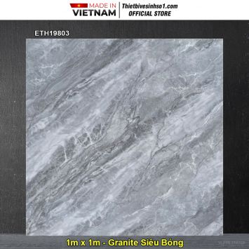 Gạch 1m x 1m PTG ETH19803 Vân Đá Ghi
