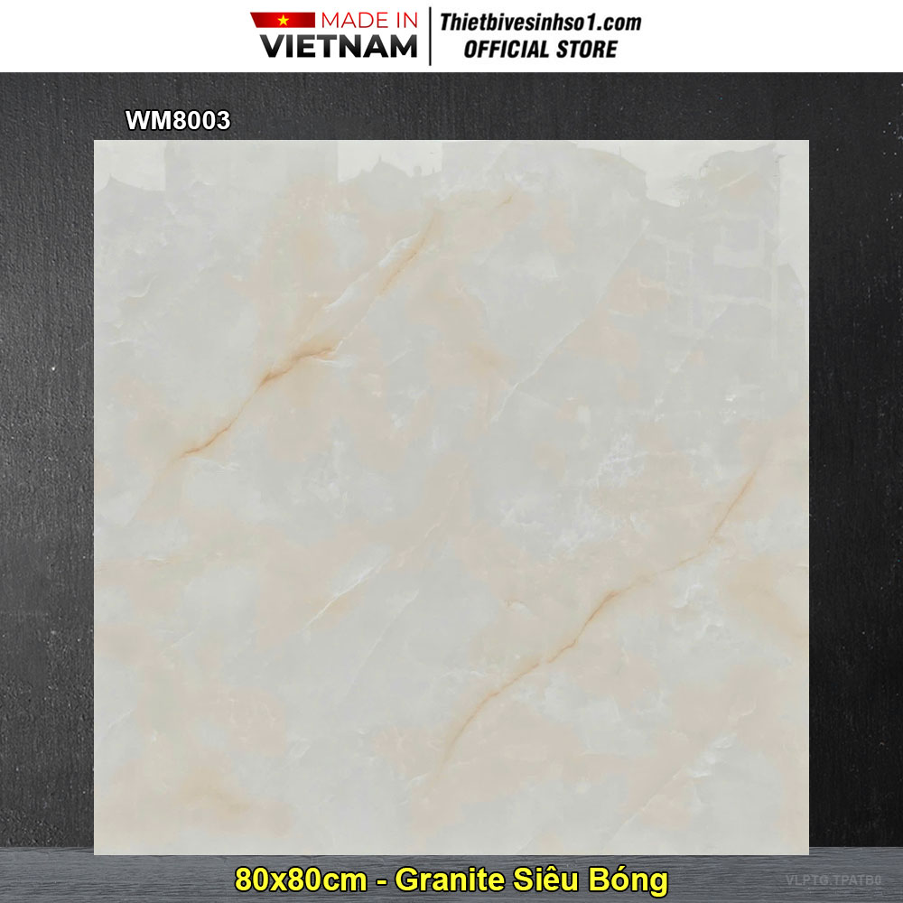 Gạch 80x80 PTG WM8003 Vân Vàng Nhạt