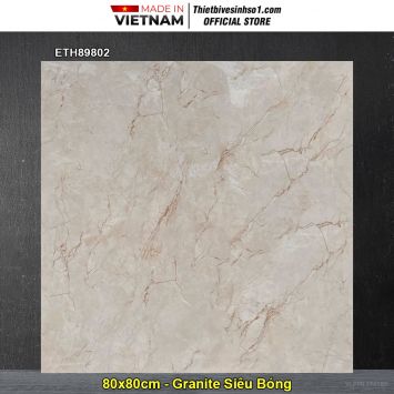 Gạch 80x80 PTG ETH89802 Vân Vàng Đỏ