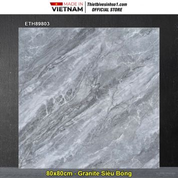 Gạch 80x80 PTG ETH89803 Vân Đá Ghi