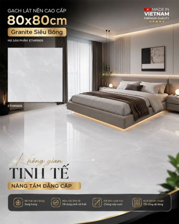 Gạch 80x80 PTG ETH89806 Vân Đá Sáng