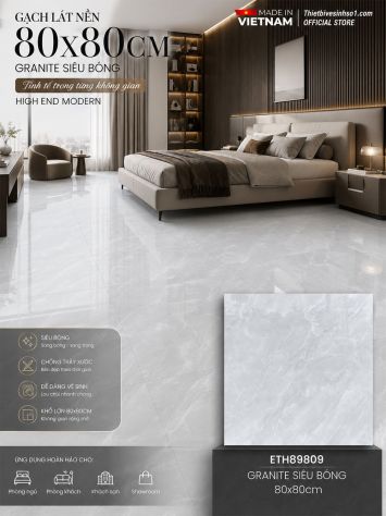 Gạch 80x80 PTG ETH89809 Vân Đá Sáng