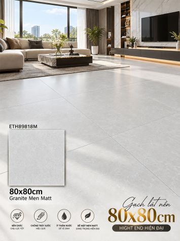 Gạch 80x80 PTG ETH89818M Vân Xám