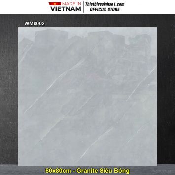 Gạch 80x80 PTG WM8002 Vân Ghi Xám