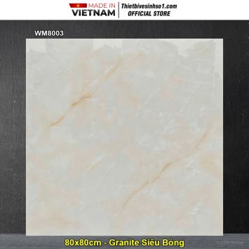 Gạch 80x80 PTG WM8003 Vân Vàng Nhạt