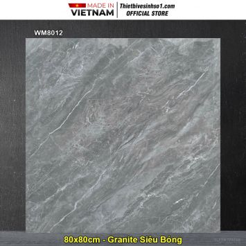 Gạch 80x80 PTG WM8012 Vân Ghi Xám