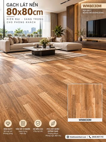 Gạch 80x80 PTG WM8030M Vân Gỗ