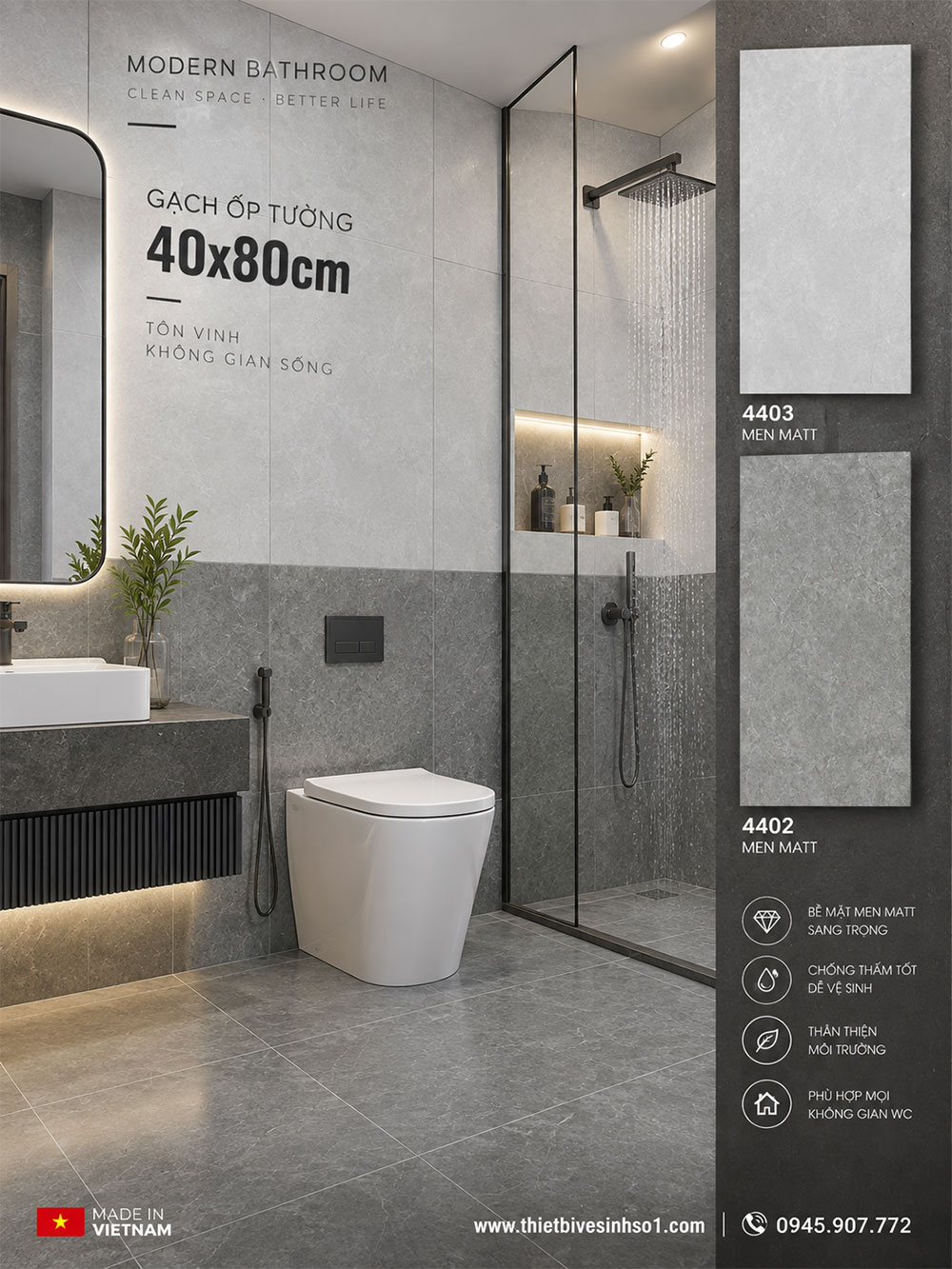 Gạch 40x80 Redstar 4402-4403 Gạch 40x80 Redstar 4402-4403