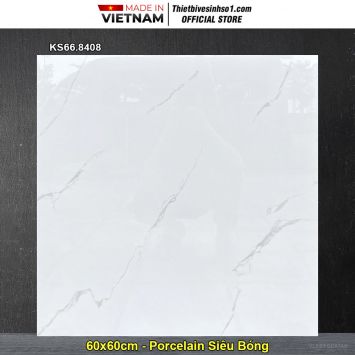 Gạch 60x60 Redstar KS66.8408 Trắng Khói