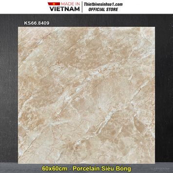 Gạch 60x60 Redstar KS66.8409 Đá Vàng Nâu
