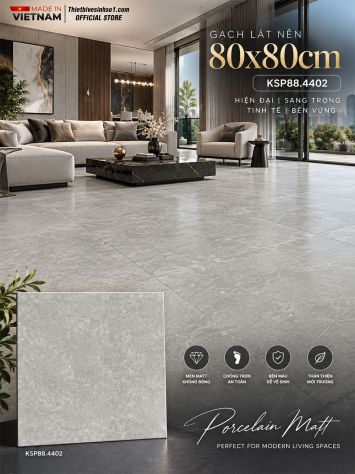 Gạch 80x80 Redstar KSP88.4402 Vân Xám