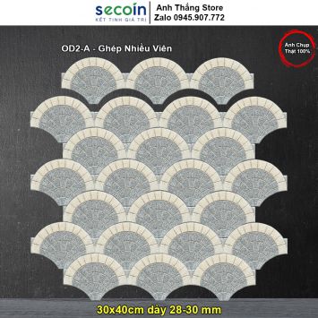 Gạch Lát Sân 30x40 Terrazzo Xẻ Rãnh Secoin OD2-A