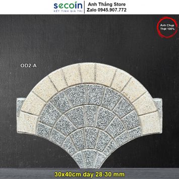 Gạch Lát Sân 30x40 Terrazzo Xẻ Rãnh Secoin OD2-A