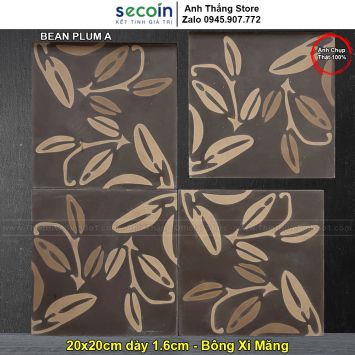 Gạch Bông Xi Măng 20x20 Secoin BEAN PLUM A