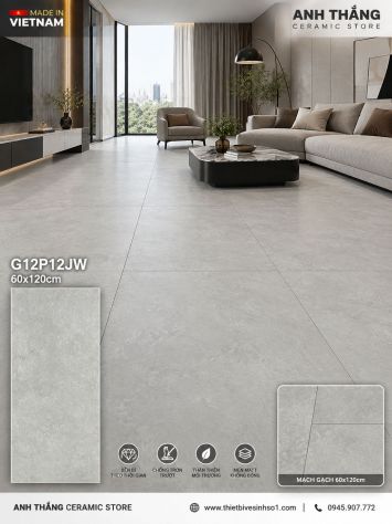 Gạch 60x120 Taicera G12P12JW Vân Xám