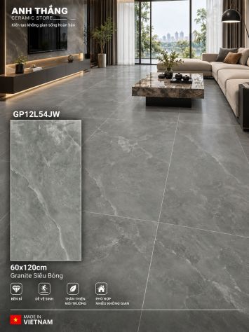 Gạch 60x120 Taicera GP12L54JW Vân Đá Ghi