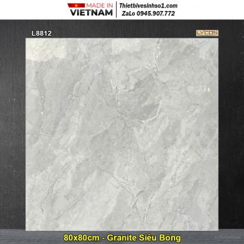 Gạch 80x80 Thắng Cường L8812 Vân Ghi Xám