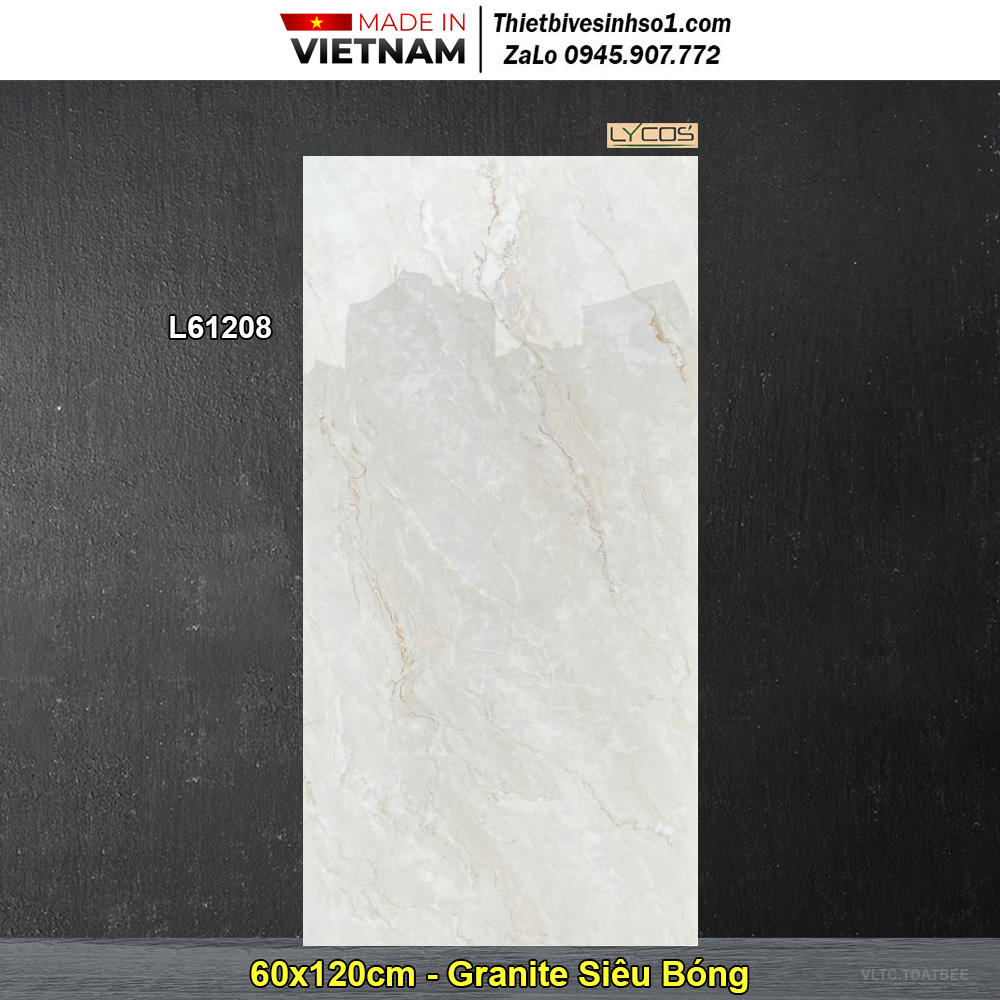 Gạch 60x120 Thắng Cường L61208 Đá Vàng Nhạt