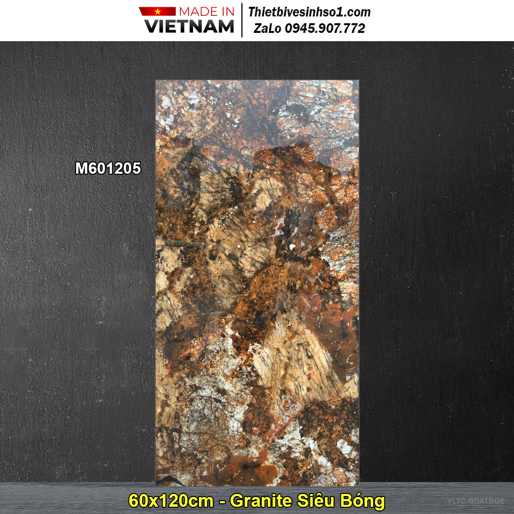 Gạch 60x120 Thắng Cường M601205 Đá Nâu Vàng