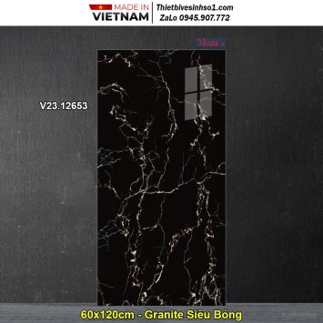 Gạch 60x120 Thắng Cường V23.12653 Đen Vân Vàng