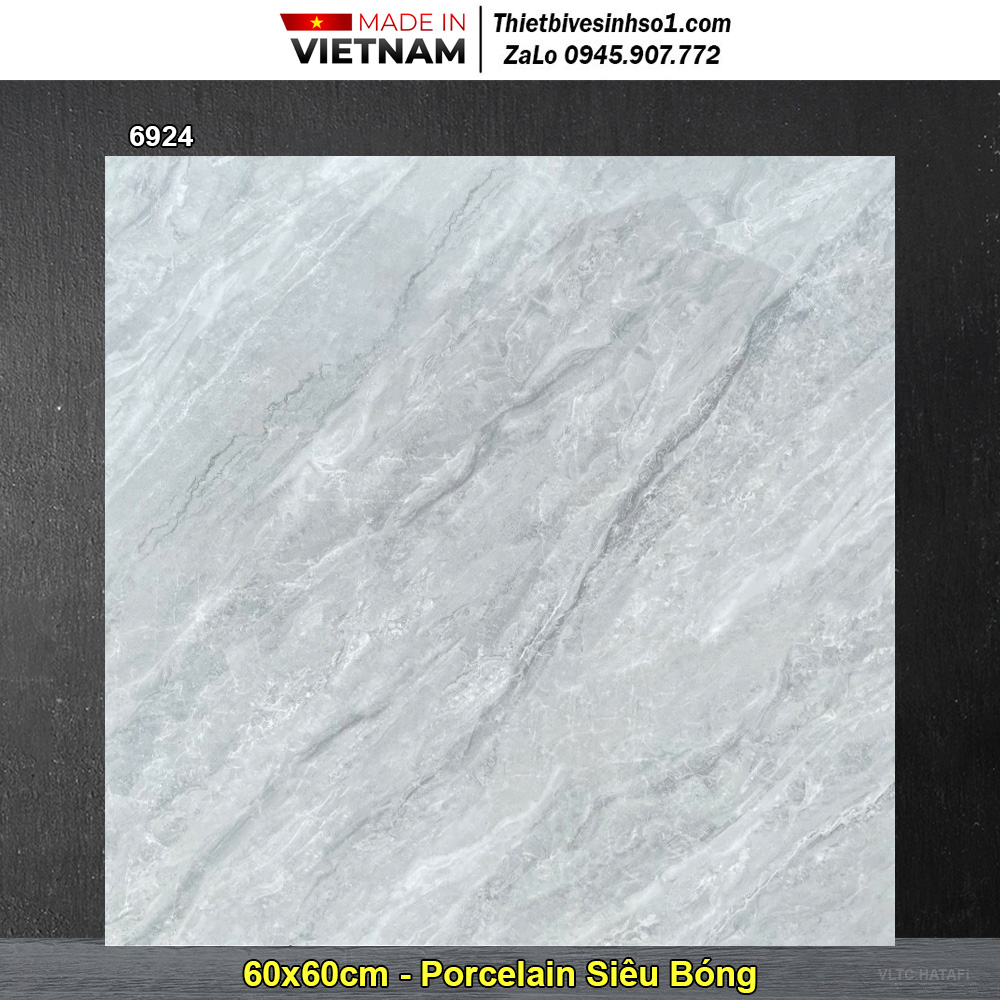 Gạch 60x60 Thắng Cường 6924 Vân Xám Xanh