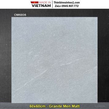 Gạch 60x60 Thắng Cường OM6806 Vân Xám Đậm