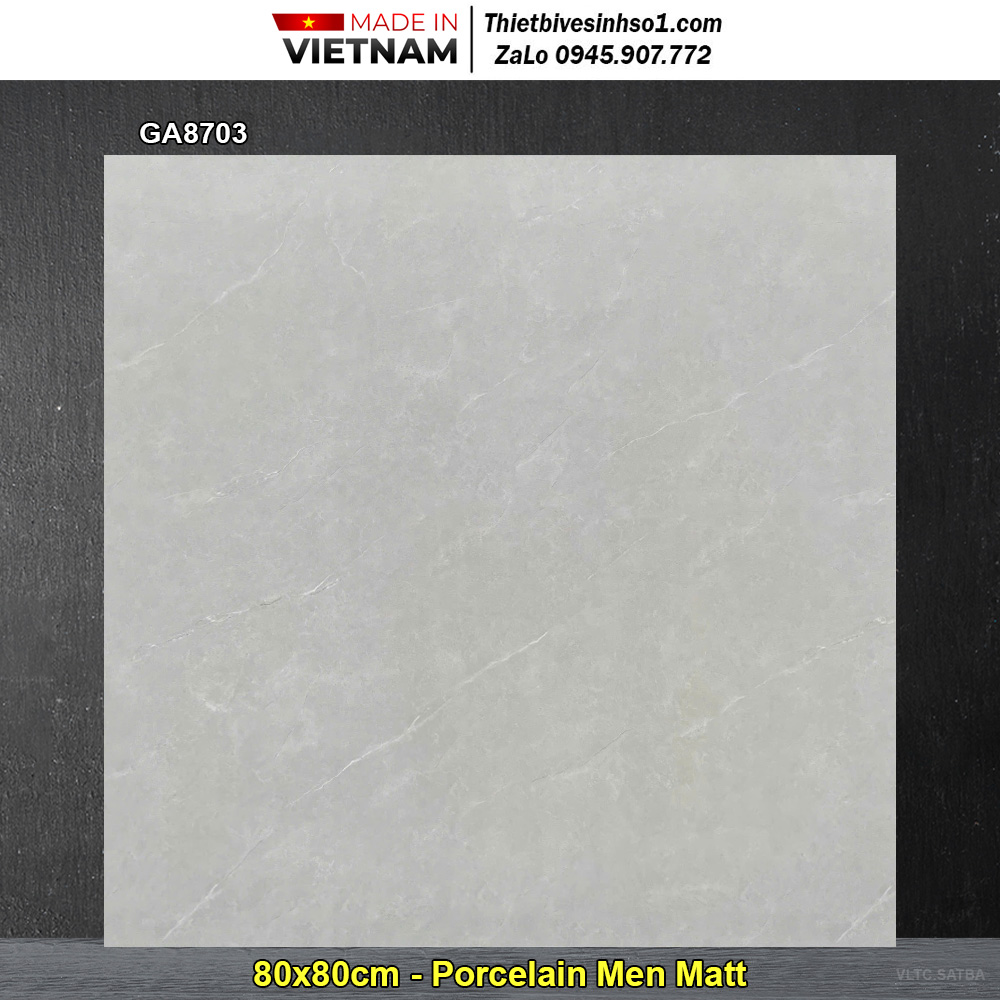 Gạch 80x80 Thắng Cường GA8703 Vân Xám