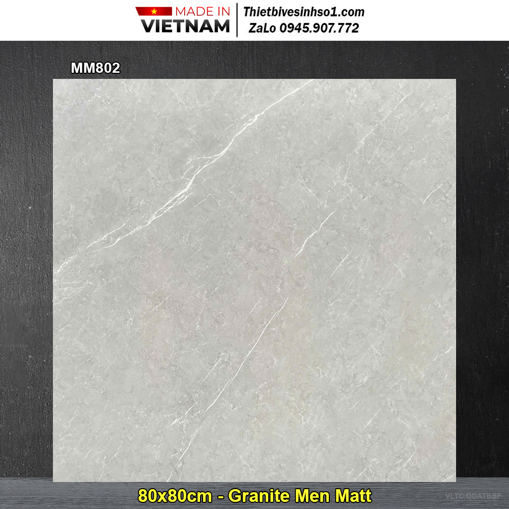 Gạch 80x80 Thắng Cường MM802 Vân Xám