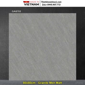Gạch 80x80 Thắng Cường GA8702 Vân Ghi Xám