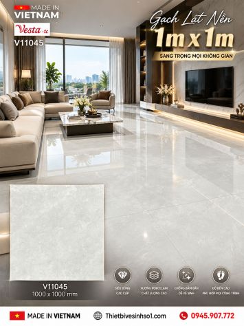 Gạch 1m x 1m Thắng Cường V11045 Vân Vàng Nhạt